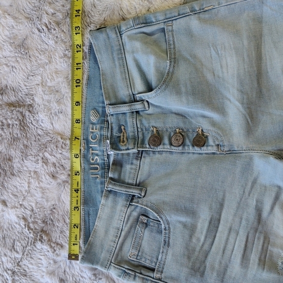 Justice Lightly Distressed Jeans Pant Girl's Size 14. - Picture 12 of 14
